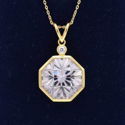 Dije Oro 14k con Amatista Sin Tratar Brasil 3.93ct - Pieza Úni, joyería mexicana Gold Shield