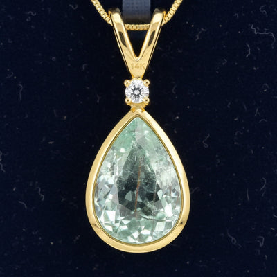 Dije Oro 14k con Turmalina Paraíba-Type Sin Tratar Sin especif, joyería mexicana Gold Shield