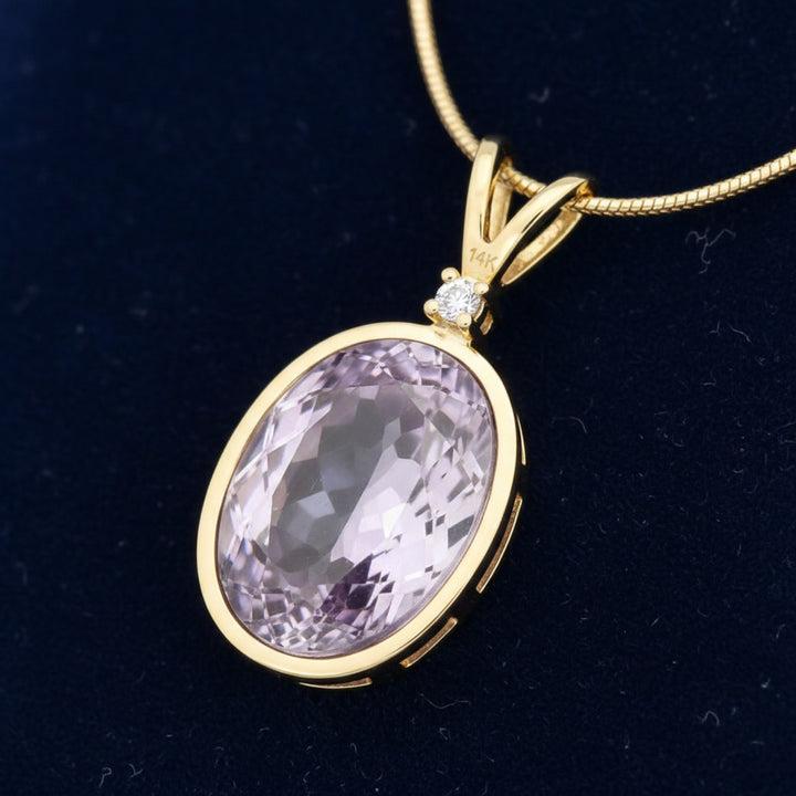 Dije Oro 14k con Amatista Purpura 4.97ct, joyería mexicana Gold Shield - PREVENTA