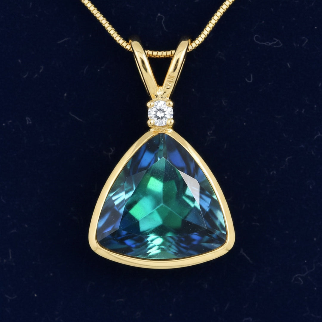 Dije Oro 14k con Opalo Negro 1.4ct, joyería mexicana Gold Shield - PREVENTA
