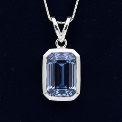 Dije Plata 925 con Tanzanita Natural Tanzania 1.27ct Corte Octag, joyería mexicana Gold Shield