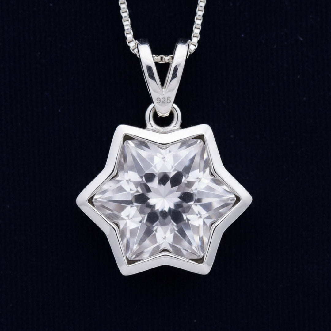 Dije Plata 925 con Amatista Natural Brasil 1.73ct Corte Snowflak, joyería mexicana Gold Shield
