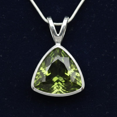 Dije Plata 925 con Zafiro Verde 0.93ct, joyería mexicana Gold Shield - PREVENTA