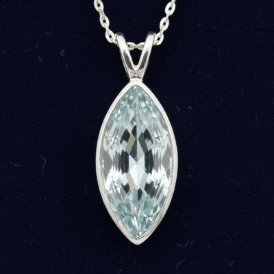 Dije Plata 925 con Aguamarina Azul 3.92ct, joyería mexicana Gold Shield - PREVENTA