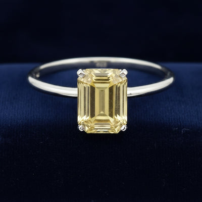 anillo de plata 925 con escapolita amarillo natural 1.74ct corte octagon de Tanzania, joyería mexicana Gold Shield