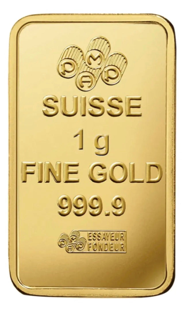 Crédito Suizo de Oro 5 Gramos — Lingote PAMP .999 Certificado