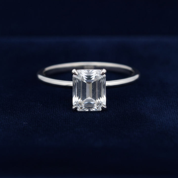 anillo plata 925 con piedra de luna arcoiris natural 0.87ct corte octagono, joyería mexicana Gold Shield