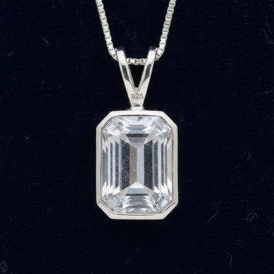 dije plata 925 con piedra de luna arcoiris natural 0.87ct corte octagono, joyería mexicana Gold Shield
