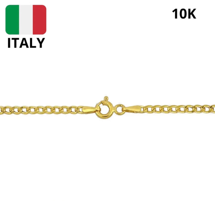 Detalle del broche de resorte de la pulsera de oro macizo 10k italiana