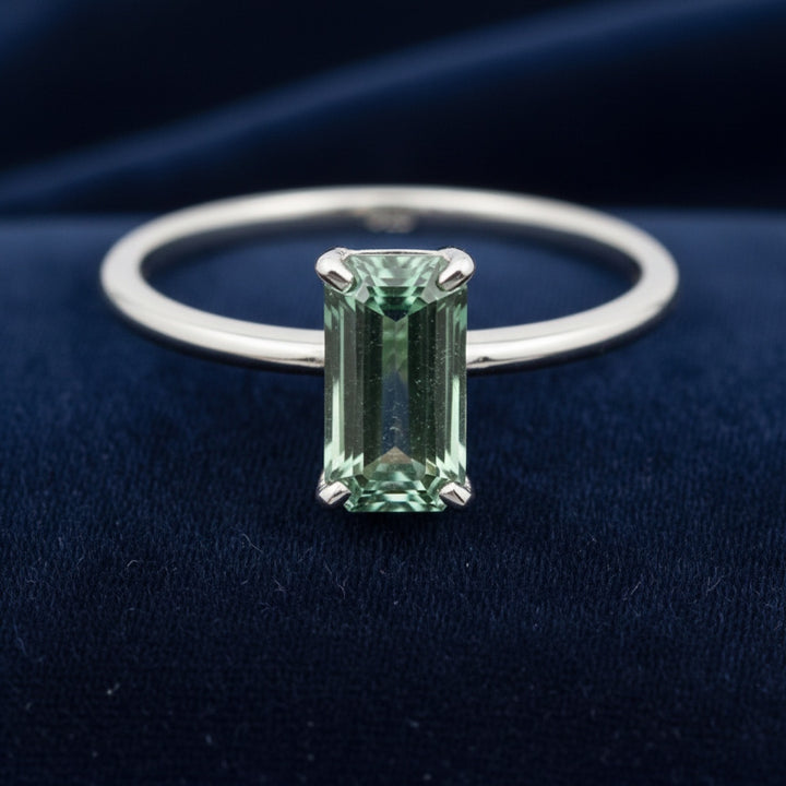 anillo plata 925 con turmalina verde natural 1.20ct, joyería mexicana Gold Shield