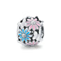 Charm Flores Plata 925 Esmaltada para Pulsera