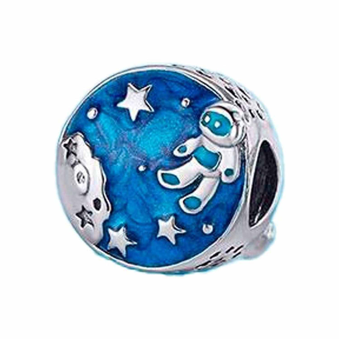 CHARM DE PLANETA TIERRA Y ASTRONAUTA FONDO BLANCO