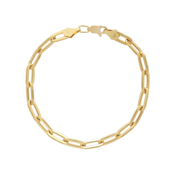 Pulsera de oro tipo clip con fondo blanco - GOLD SHIELD
