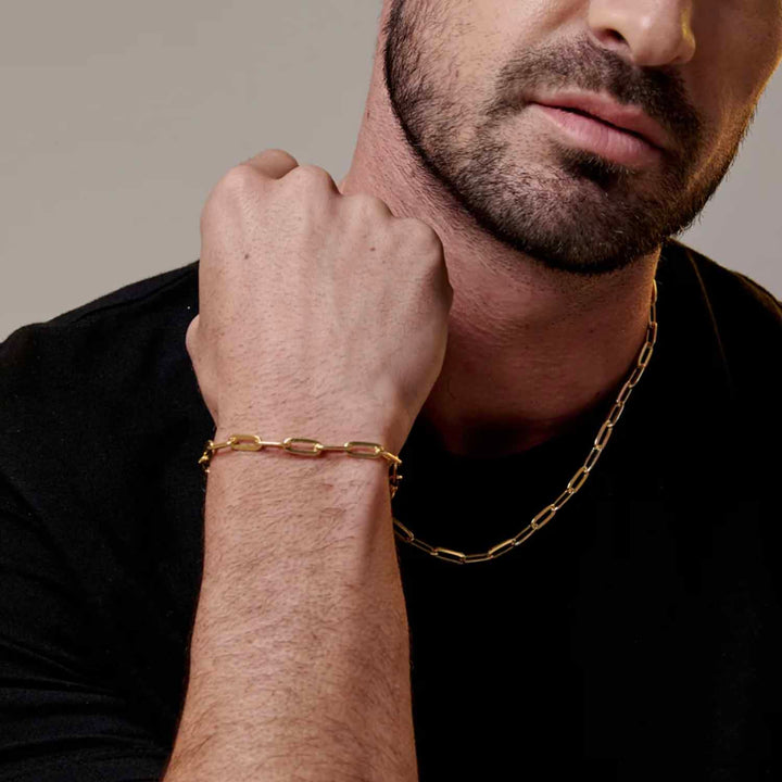 Pulsera de oro y Cadena de oro tipo Clip