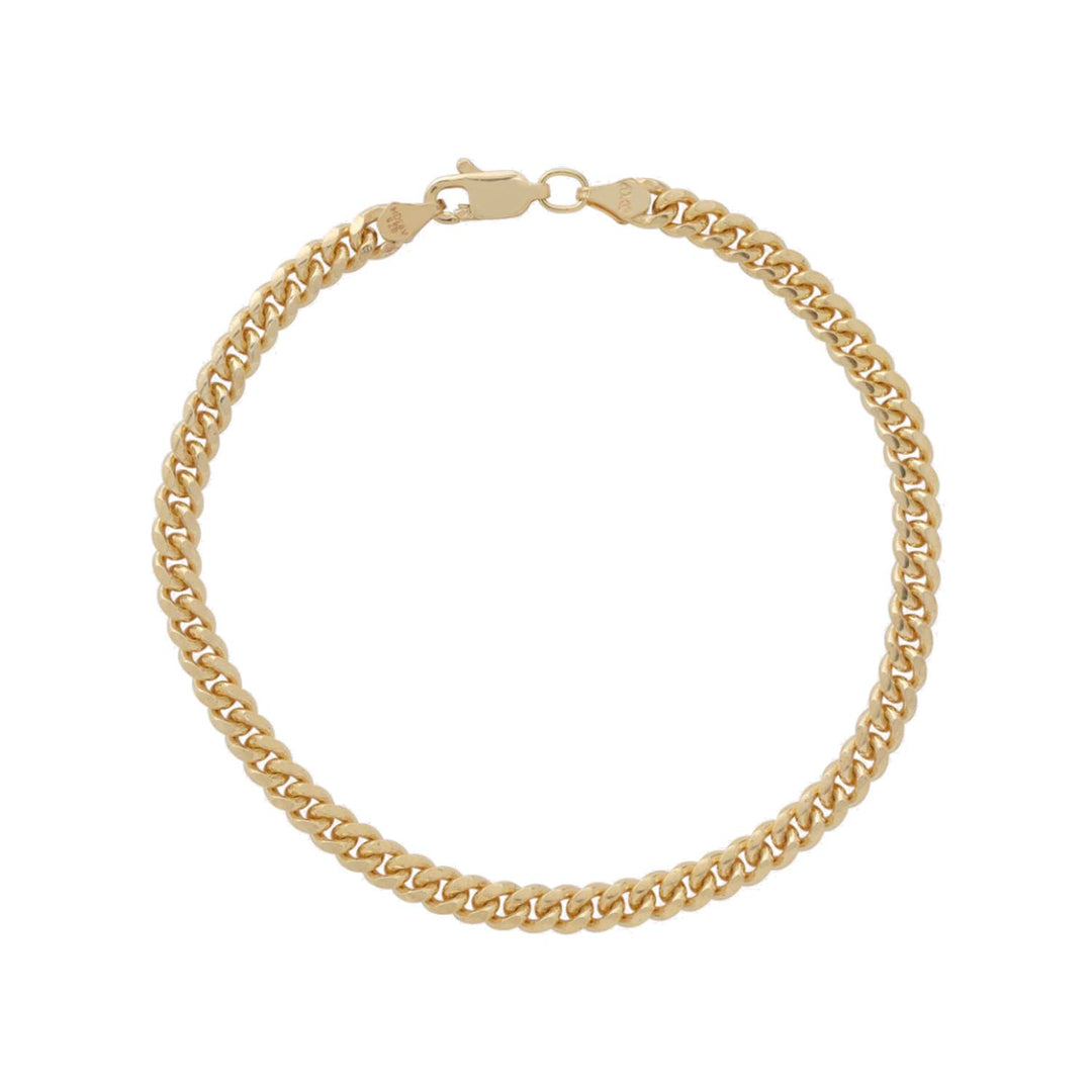 Pulsera cubana 4 mm - GOLD SHIELD