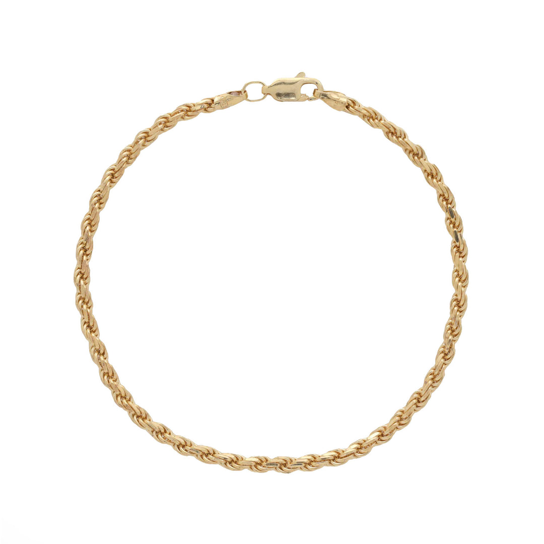 Pulsera torzal de oro unisex fondo blanco - GOLD SHIELD