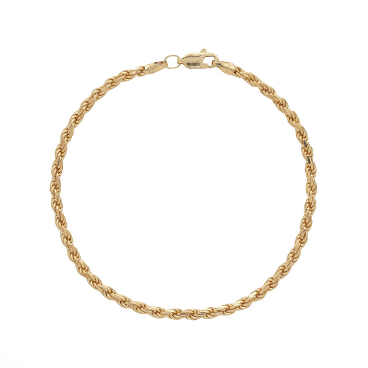 Pulsera torzal de oro unisex fondo blanco - GOLD SHIELD