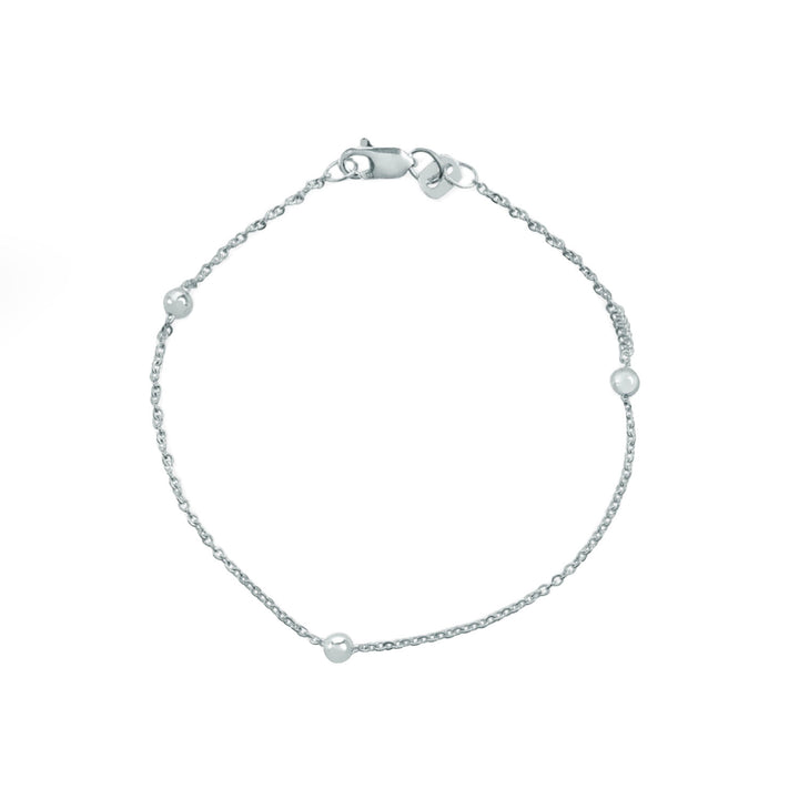 Pulsera de plata para mujer con fondo blanco