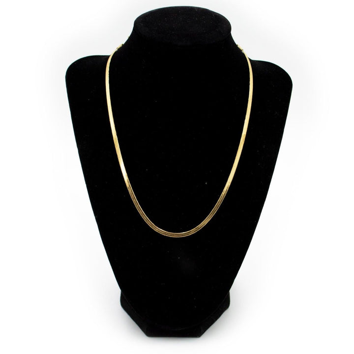 Gargantilla Lisa para Mujer Choker con Chapa de Oro 14K Ajustable - GOLD SHIELD