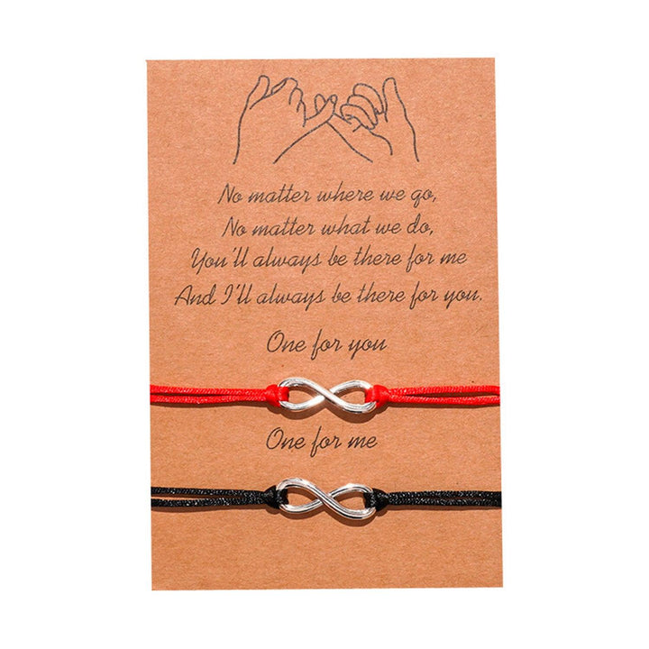 Pulsera Para Pareja Con Código Morse I Love You o Infinito y Tarjera de Regalo - GOLD SHIELD