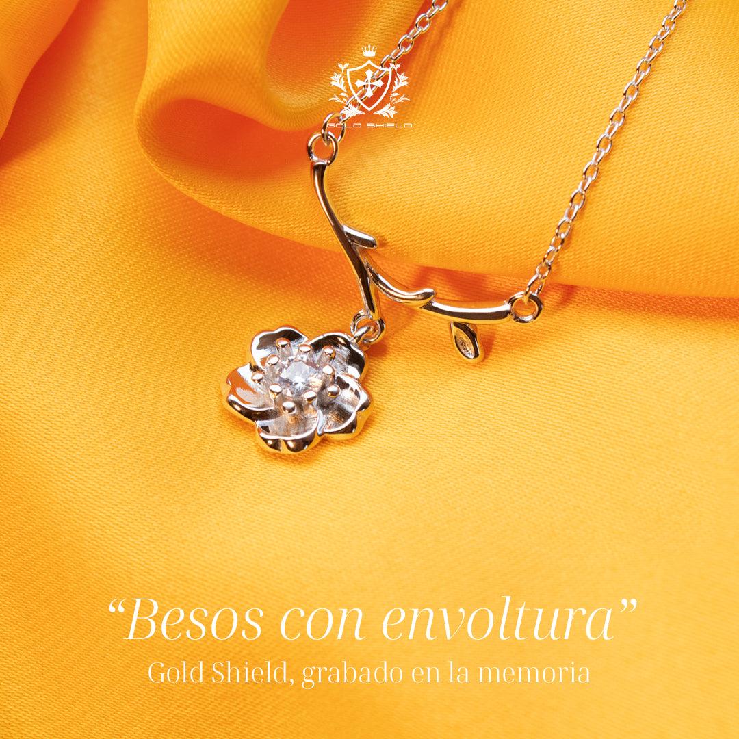 Set de Joyería 3 Piezas para Mujer de Plata 925 Flor de Cerezo - GOLD SHIELD